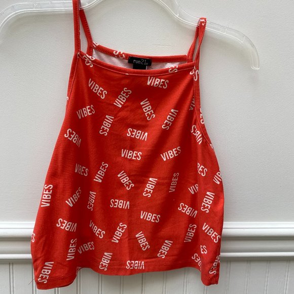 Rue21 Orange Vibes Tank Top Crop Size Large - Picture 7 of 10